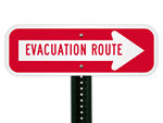 Custom Evacuation Route Signs