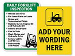 Custom Forklift Signs