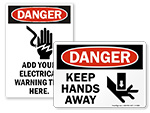 Custom Machine Hazard Signs