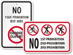 Custom No Skateboard Signs