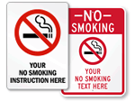 Custom No Smoking Signs