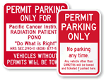 Custom Parking Permit Signs