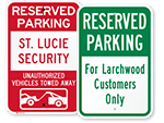 Custom Reserved Parking Signs
