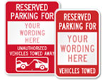 Custom Tow-Away Signs