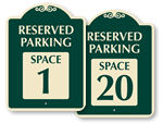 Designer Parking Spot Signs