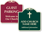 Designer Church Parking Signs