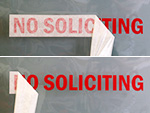 Die Cut No Soliciting Signs
