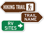 Directional Campground Arrow Signs W/ Symbol Option