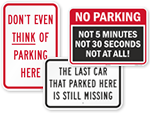 Funny No Parking Signs