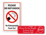 Do Not Knock Signs