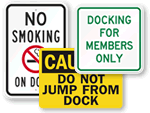 Dock and Pier Signs