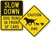 Dog Crossing Signs