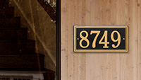 Double Line Architectural House Number & Lawn Plaques