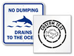 Drains to Ocean Sign