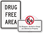 No Drugs Or Alcohol Signs