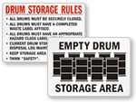 Drum Storage Signs