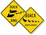 Duck Crossing Signs