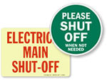 Electric Shut Off Signs