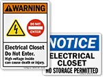 Electrical Closet Signs