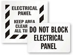 Electrical Panel Keep Clear Signs