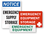 Supply Storage Signs