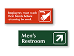 Engraved Restroom Door Signs
