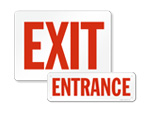 Entrance & Exit Signs
