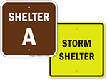 Evacuation Shelter Signs