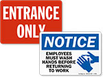 In Stock Facility Signs