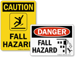 Fall Hazard Signs