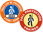 Fall Protection Hard Hat stickers