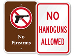Fire & Weapon Prohibition Signs