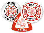 Fire Helmet Rescue Stickers