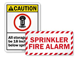 Fire Sprinkler Signs