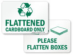 Flatten Cardboard Signs