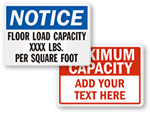 Floor Capacity Signs