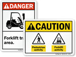 ANSI Forklift Signs