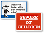 Humorous Children at Play Signs