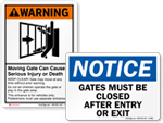 Gate Security Signs