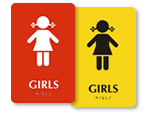 Little Girls Bathroom Signs