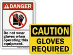 Gloves Required Signs