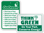 Go Green Signs and Labels