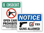 Guns Welcome Signs