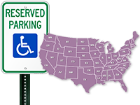 research handicapped parking regulations and signs