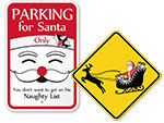 Holiday No Parking Signs 