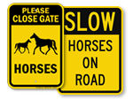 Horse Area Signs