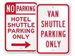 Hotel Shuttle Parking Signs