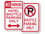 Hotel Shuttle Parking Signs