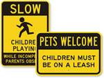 Humorous Child at Play Signs