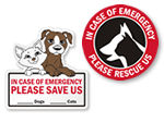 In Case of Emergency Pet Rescue Stickers